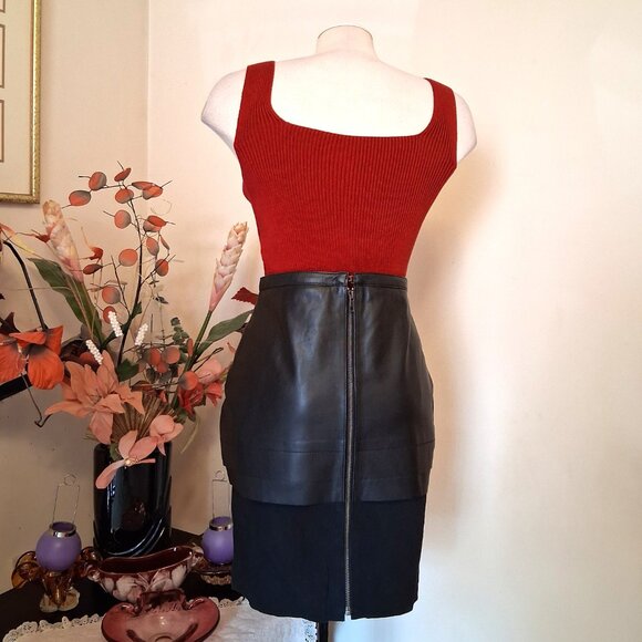 NWOT NOUSVOUS Black Chic Mini Leather Skirt Women’s Fall Winter Short Skirts - Picture 9 of 9